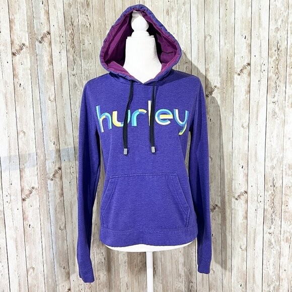 Hurley Tops - Women's Hurley Graphic Hoodie | Purple | Large | Pullover